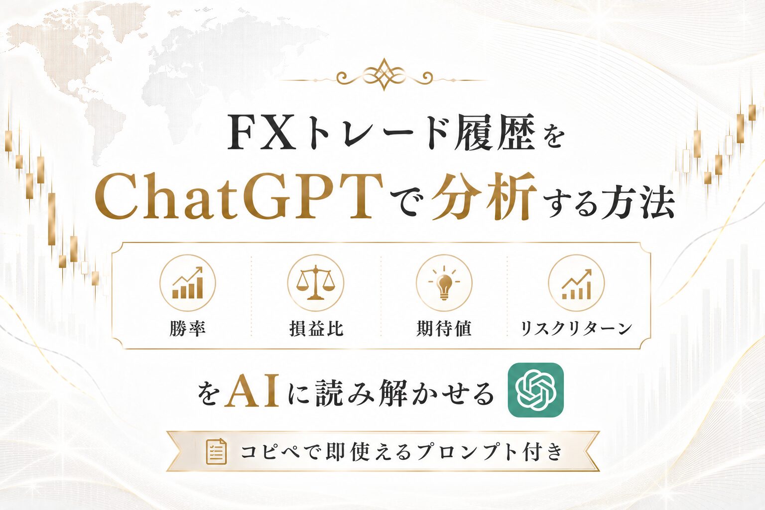 FXトレード履歴をChatGPTで分析する方法｜勝率・損益比・エントリーパターンをAIに読み解かせるコピペで即使えるプロンプト付き