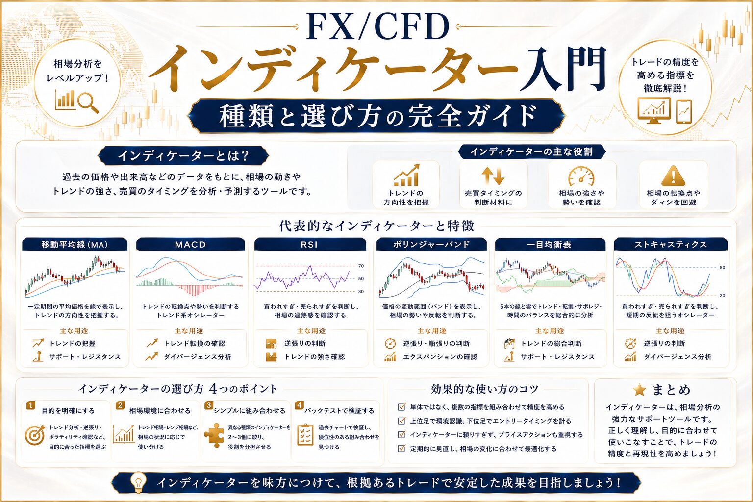 FX/CFDインディケーター入門｜種類と選び方の完全ガイド