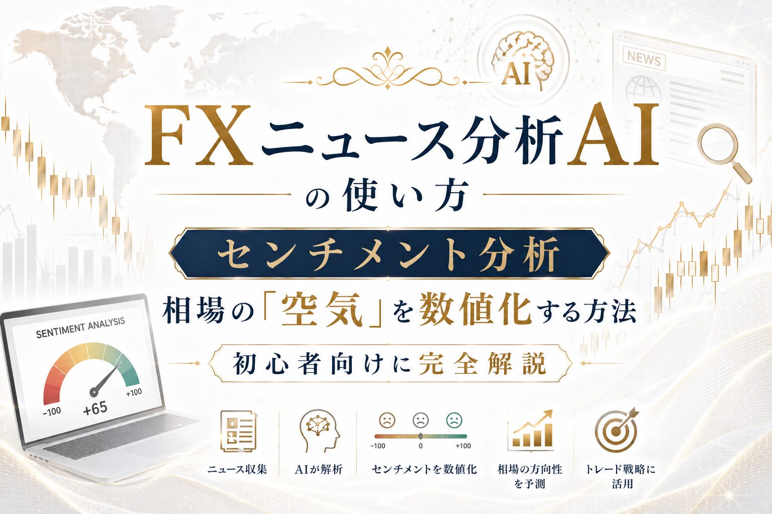FXニュース分析AIの使い方｜センチメント分析で相場の「空気」を数値化する方法を初心者向けに完全解説