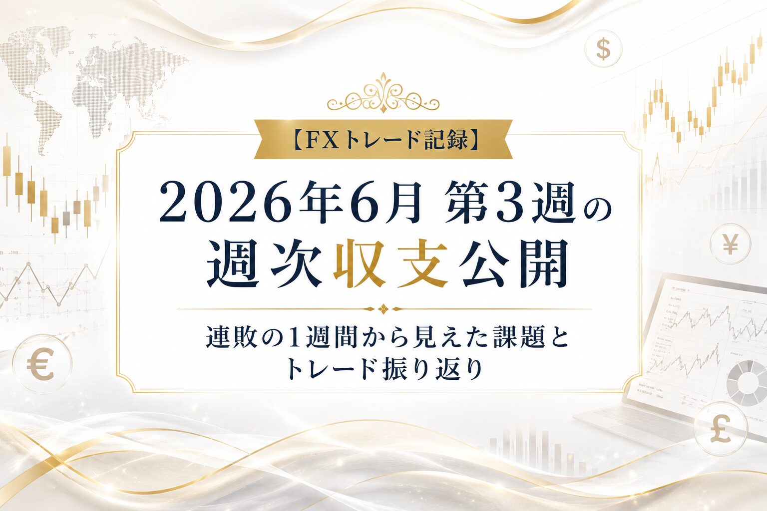 【FXトレード記録】2026年6月第3週の週次収支公開｜連敗の1週間から見えた課題とトレード振り返り
