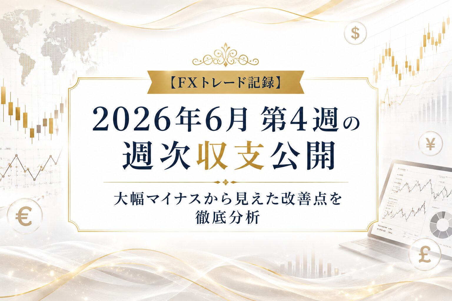 【FXトレード記録】2026年6月第4週の週次収支公開｜大幅マイナスから見えた改善点を徹底分析